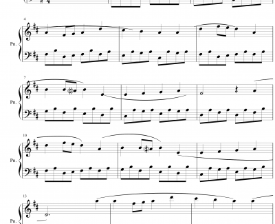 抒情曲钢琴谱-巴赫-P.E.Bach