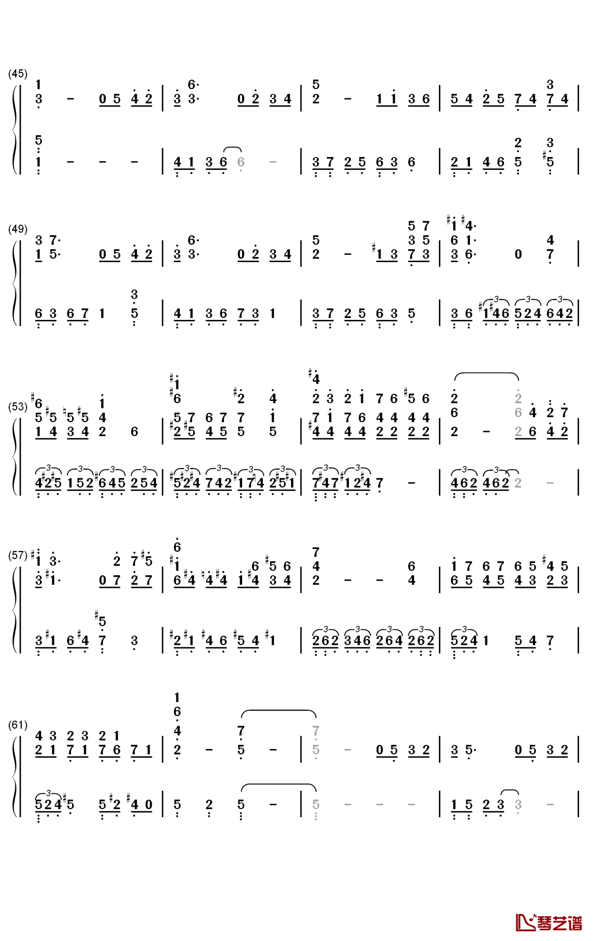 最终幻想VII Tifa主题曲钢琴简谱-数字双手-植松伸夫3