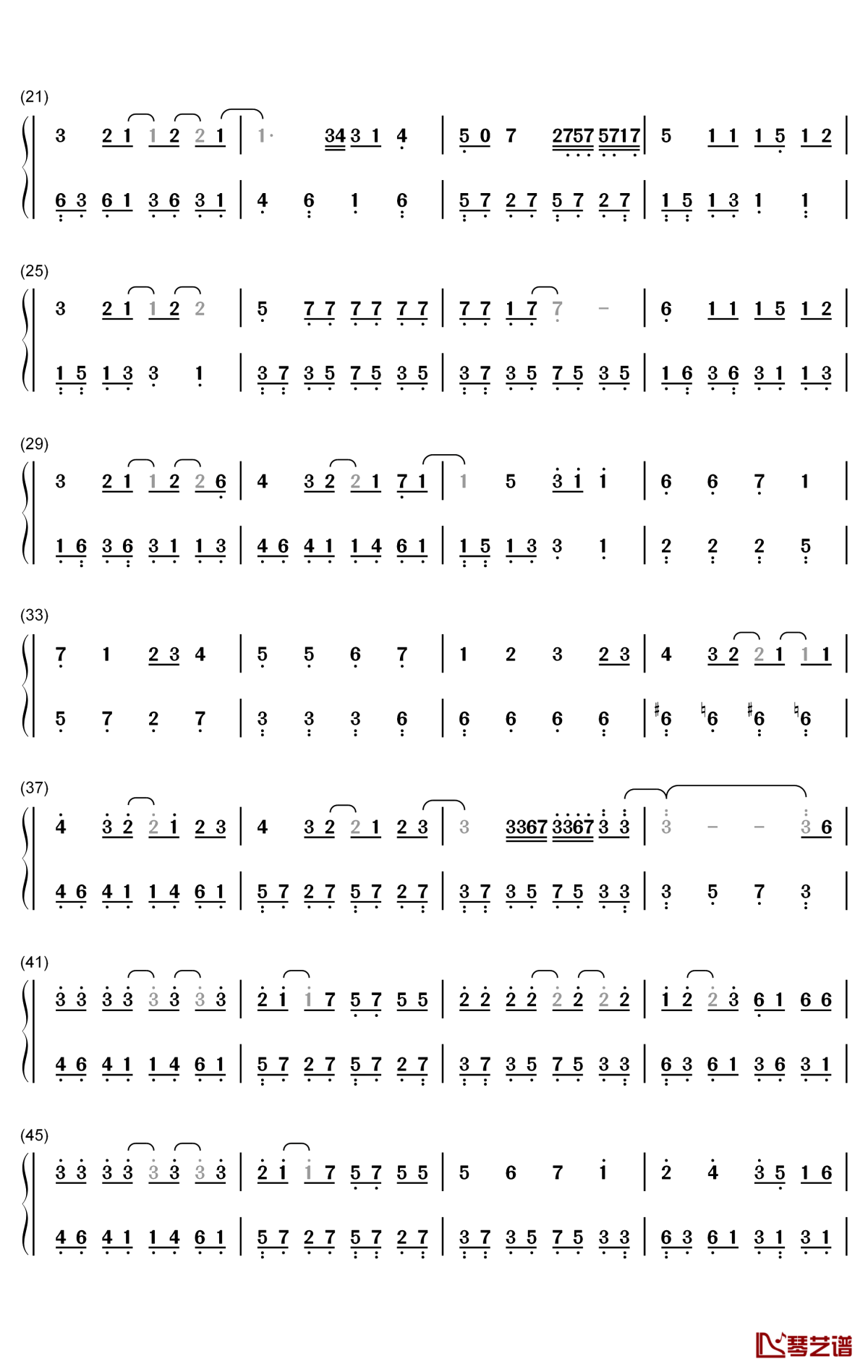 Start DASH简单版钢琴简谱-数字双手-μ's2