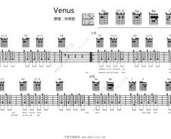 Venus(吉他谱)_孙燕姿_原版六线谱_吉他弹唱视频示范