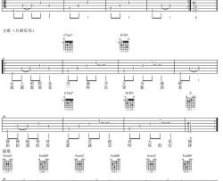 旦增尼玛,康树龙《野花》吉他谱(E转G调)-Guitar Music Score