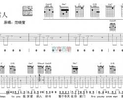 范晓萱《雪人 男生版 》吉他谱-Guitar Music Score