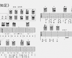 五月天《知足》吉他谱(E调)-Guitar Music Score