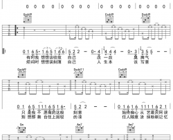 王童语《戏如人生》吉他谱(降A调)-Guitar Music Score