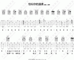 蔡琴《恰似你的温柔》吉他谱(C调)-Guitar Music Score