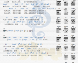 范玮琪,萧敬腾《玲玲》吉他谱(C调)-Guitar Music Score