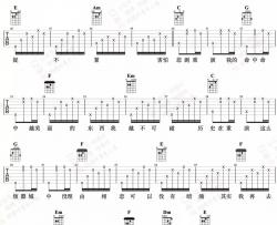 王菲《暗涌》吉他谱(C调)-Guitar Music Score