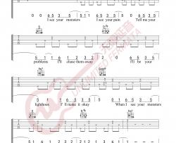 Katie,Sky《Monsters》吉他谱(G调)-Guitar Music Score