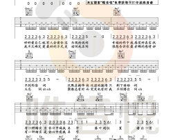 《关键词》吉他谱-林俊杰-G调简单版弹唱六线谱-高清图片谱