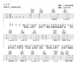 简弘亦《阍者》吉他谱(C调)-Guitar Music Score