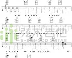 林俊杰《那些你很冒险的梦》吉他谱(F调)-Guitar Music Score