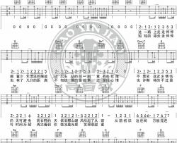 《起风了》吉他谱-吴青峰-C调扫弦版弹唱谱-高清六线谱