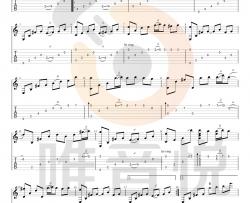 石进-夜的钢琴曲五-吉他谱 Guitar Music Score